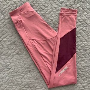 Gymshark Asymmetrical Pink Leggings